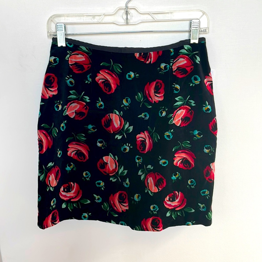 🌹Vintage 80’s ESPRIT Velvet Mini Skirt Size 9/10